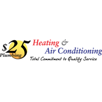 $25 Plumbing Heating & Air Conditioning Logo