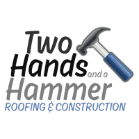 Two Hands And A Hammer Roofing Logo