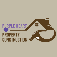 Purple Heart Property Construction Logo