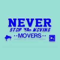 Never Stop Moving Movers Logo