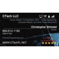 CTech LLC ~ TV Mounting and Home Theater Services Logo