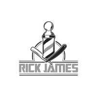 Rick James Barbershop Logo