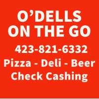 O'Dell's on the Go. Pizza, Sandwiches & More Logo