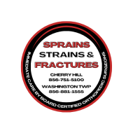 Sprains, Strains & Fractures Logo