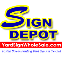 SIGN DEPOT Cheap Yard Signs Pick Up Same Day Logo