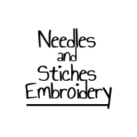 Needles and Stiches Embroidery Logo