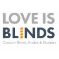 Love is Blinds-Custom Blinds, Shades, Shutters Logo
