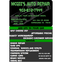 McGee's Auto Repair Logo