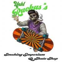 Unkl Ruckus's Smoking Emporium & Skate Shop Logo