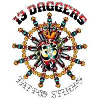 13 Daggers Tattoo Logo