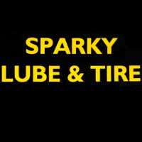 Sparky Lube and Tire Logo