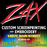 Zax Custom Screenprinting and Embroidery Logo