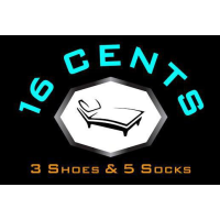 16 Cents, 3 Shoes & 5 Socks Clearance Store Logo
