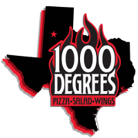 1000 Degrees Pizza Salad Wings Logo