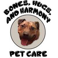 Bones, Hugs, and Harmony Pet Care Logo