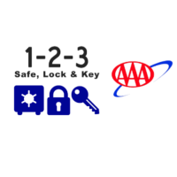 1-2-3 Safe, Lock & Key Logo