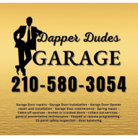 Dapper Dudes Garage Doors San Antonio Logo