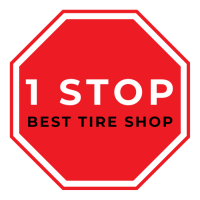 1 stop best tire shop Logo
