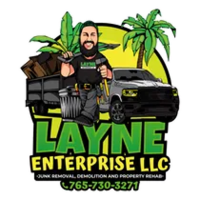 Layne Enterprise Junk Removal Demolition Logo