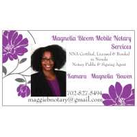 Magnolia Bloom Mobile Notary Logo