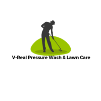 V-Real Pressure Wash & Lawn Care Logo