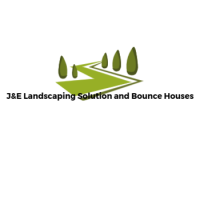 J&E Landscaping Solution and Bounce Houses Logo