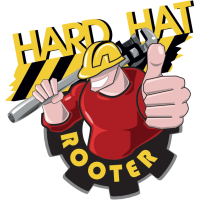 Hard Hat Rooter and plumbing Logo