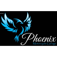Blue Phoenix Motorcycle Garage Logo