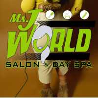 Ms.J World Barber & Beauty Logo