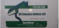 All Seasons Gutters LLC-Seamless Gutter Installation. NO GUTTER CLEANING PLEASE..