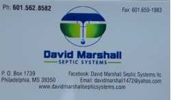 David Marshall Septic System LLC